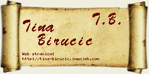 Tina Birucić vizit kartica